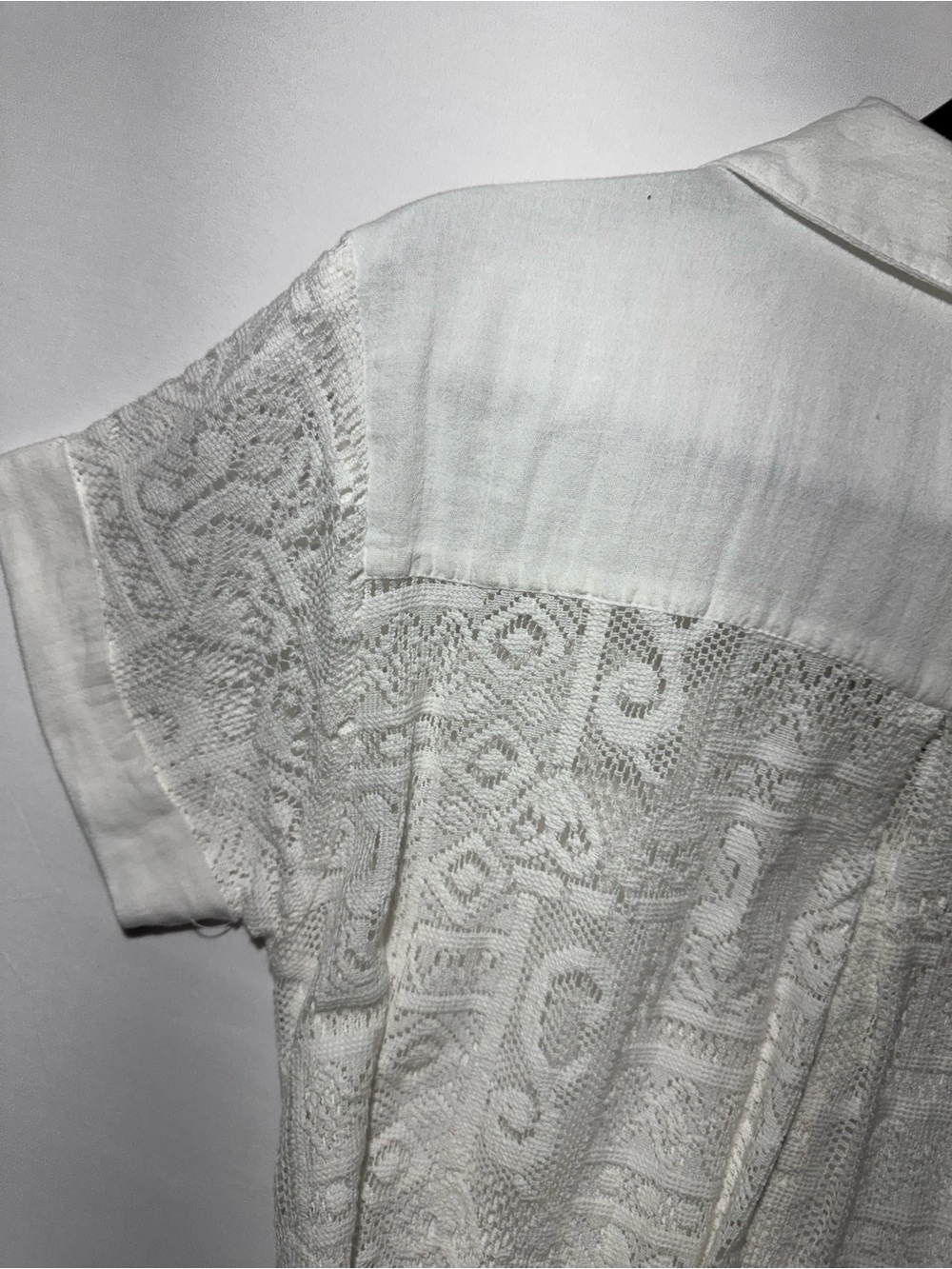 BECCA White Lace Midi Dress with Tie Waist - Picture 4 of 11
